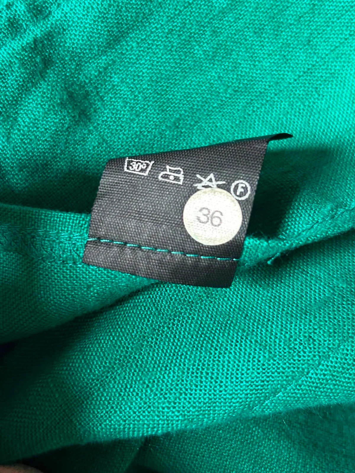 🦚Blazer 100% linnen emeraldgroen vintage 80s90s cottagecore Oostenrijkse smaragd linnen retro jas 36/38🌿 – photo 15